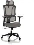 B&uuml;rostuhl / Drehstuhl Ergomy Sitz Stoff / R&uuml;cken Netzstoff Grau Mybuero