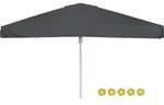 Doppler Sonnenschirm / Gro&szlig;schirm "telestar" 400 X 400 Cm, Anthrazit, Mit Volant,