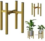 Dandibo - Verstellbarer Pflanzenst&auml;nder Gold Metall 30 Cm Blumenst&auml;nder 96474