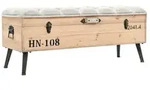 Vidaxl - Sitzbank Mit Stauraum 110 Cm Massivholz Tanne