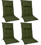 4er Set Hochlehner Auflage Highlux Hl 120x50x7 Cm Dunkelgr&uuml;n - Beautissu