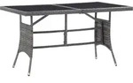 Gartentisch Grau 140 X 80 X 74 Cm Poly Rattan Vidaxl