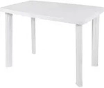 Kunststoff Gartentisch 100 X 72 Cm - Wei&szlig; - Campingtisch Rechteckig Im...