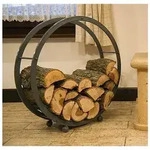 Dandibo - Kaminholzregal Kaminholzst&auml;nder Rund D-70 Cm Grau 80004 Holzkorb