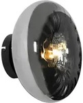 Art-deco-wandleuchte Schwarz Mit Rauchglas - Ayesha