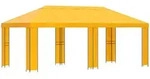 Garten Pavillon 6 X 3 M Gelb Polyester Und Stahl 190 Vidaxl
