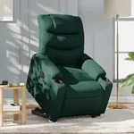 Relaxsessel Mit Aufstehhilfe Elektrisch Dunkelgr&uuml;n Stoff Vidaxl