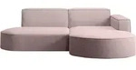 Kaiser - Ecksofa Designer Modena Studio Stoff Dicker Cord Poso Rosa Rechts