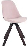 Clp - Esszimmerstuhl Troyes Samt Square Walnuss Pink