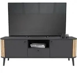 Ebuy24 - Pure Tv Tisch 2 T&uuml;ren, 1 Schublade, 1 Ablage Grau,eiche Dekor.