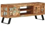 Tv-schrank 112x30x45 Cm Altholz Massiv Vidaxl