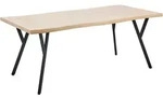 Beliani - Esstisch Helles Holz / Schwarze Beine 180 X 90 Cm Rechteckig Aus Mdf...