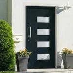 Vidaxl - Haust&uuml;r Aluminium Und Pvc Anthrazit 100x210 Cm