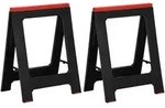 Arbeitsb&ouml;cke 2 Stk. Klappbar Schwarz & Rot Polypropylen 350 Kg Vidaxl