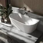 Badewanne Freistehend Bernstein Nova Acryl Wei&szlig; Gl&auml;nzend 170x80x60cm