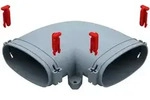 Helios Frs-bh 51 Flexpipe Bogen Horizontal 90 Grad, Rohr Oval 51mm