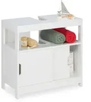 Waschbeckenunterschrank, 2 F&auml;cher, Schiebet&uuml;ren, Siphon-ausschnitt,
