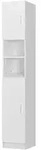 Ml-design Badezimmer Hochschrank, 30x190x25 Cm, Wei&szlig;, Aus Mdf