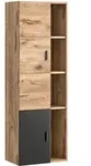 Ebuy24 - Grado Badschrank 2 T&uuml;ren, 4 Ablagen Eiche Dekor,matt Grau.