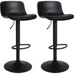 Clp - 2er Set Barhocker Almada Kunstleder Schwarz