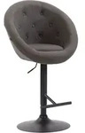 Barhocker London V2 Stoff Dunkelgrau Schwarz