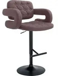 Barhocker Dublin Stoff Braun Schwarz