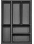 Orga-box 3 Besteckeins&auml;tze Tiefe 473 Mm Anthrazit Schubladeneins&auml;tze Breite 341 Mm