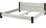 Massivmoebel24 - Bett Mango / Akazie 200x200x75 Wei&szlig; Gewachst Castle-antik 404