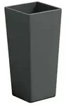 Quadratische Clou-vase Mit &Uuml;bertopf Anthrazit - 85 Cm