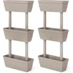 Pflanzk&uuml;bel 6-tlg. 100 Cm Taupe Vidaxl