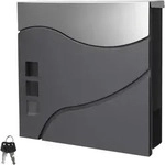 Ecd Germany Briefkasten Mit Zeitungsfach 37 X 10,5 X 36,5 Cm Anthrazit/silber