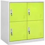 Vidaxl - Schlie&szlig;fachschrank Hellgrau Und Gr&uuml;n 90x45x92,5 Cm Stahl