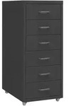 Aktenschrank Mit Rollen Anthrazit 28x41x69 Cm Metall - Vidaxl