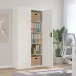 Aktenschrank Wei&szlig; 90x40x180 Cm Stahl Vidaxl