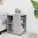 Vidaxl - Rollschrank Betongrau 60x53x72 Cm Holzwerkstoff
