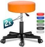 Casaria&reg; Rollhocker H&ouml;henverstellbar 10cm Polsterung 46-60cm Sitzh&ouml;he 360&deg;