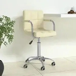 B&uuml;rostuhl Drehbar Creme Stoff Vidaxl