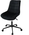 Ml-design - B&uuml;rostuhl, Schwarz, Sitzfl&auml;che Aus Samt, Metallgestell, Polsterstuhl