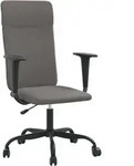 Vidaxl Office Chair Height Adjustable Dark Grey Fabric