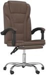 Vidaxl Reclining Office Chair Brown Faux Leather