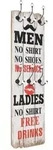 Wandgarderobe Mit 6 Haken 120 X 40 Cm 'men Ladies' Vidaxl