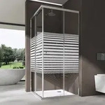 Doporro&reg; Duschkabine 70x90cm Eckeinstieg Schiebet&uuml;r Duschabtrennung Milchglas
