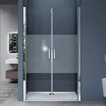 Doporro Nischent&uuml;r 89cm - 93cm Nischendreht&uuml;r Duschabtrennung Teramo24 195cm