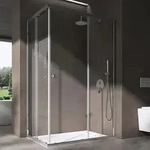 Doporro&reg; Eckeinstieg Duschkabine Schiebet&uuml;r 90x120cm Duschabtrennung Klarglas