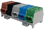 Hauptleitungs-abzweigklemme 1x Braun, Schwarz, Grau, Blau, Gr&uuml;n 8x Eingang 35...