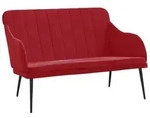 Sitzbank Weinrot 110x76x80 Cm Samt Vidaxl
