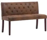 Vidaxl - Sitzbank 120 Cm Braun Wildleder-optik