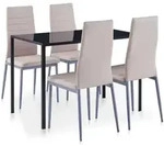 5-tlg. Essgruppe Cappuccino-braun Vidaxl