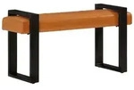 Vidaxl - Sitzbank Schwarz Und Braun 110 Cm Echtes Ziegenleder