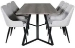 Ebuy24 - Marinagrbl Essgruppe Esstisch El Holz Dekor Grau Und 6 Plaza